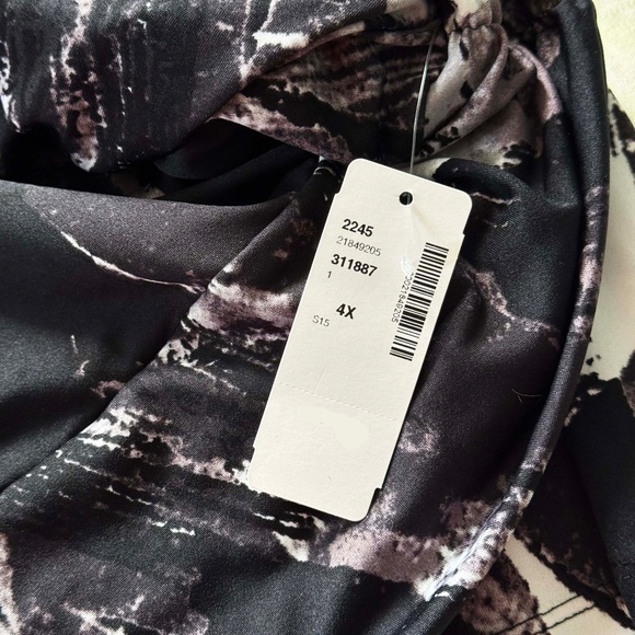 NEW PHOTOS! GAUCHOS, WIDE LEG, BLACK PRINT COMBO, SIZE 4X, MADE IN CANADA!!, - Picture 13 of 15